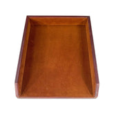 Mocha Leather Letter Tray